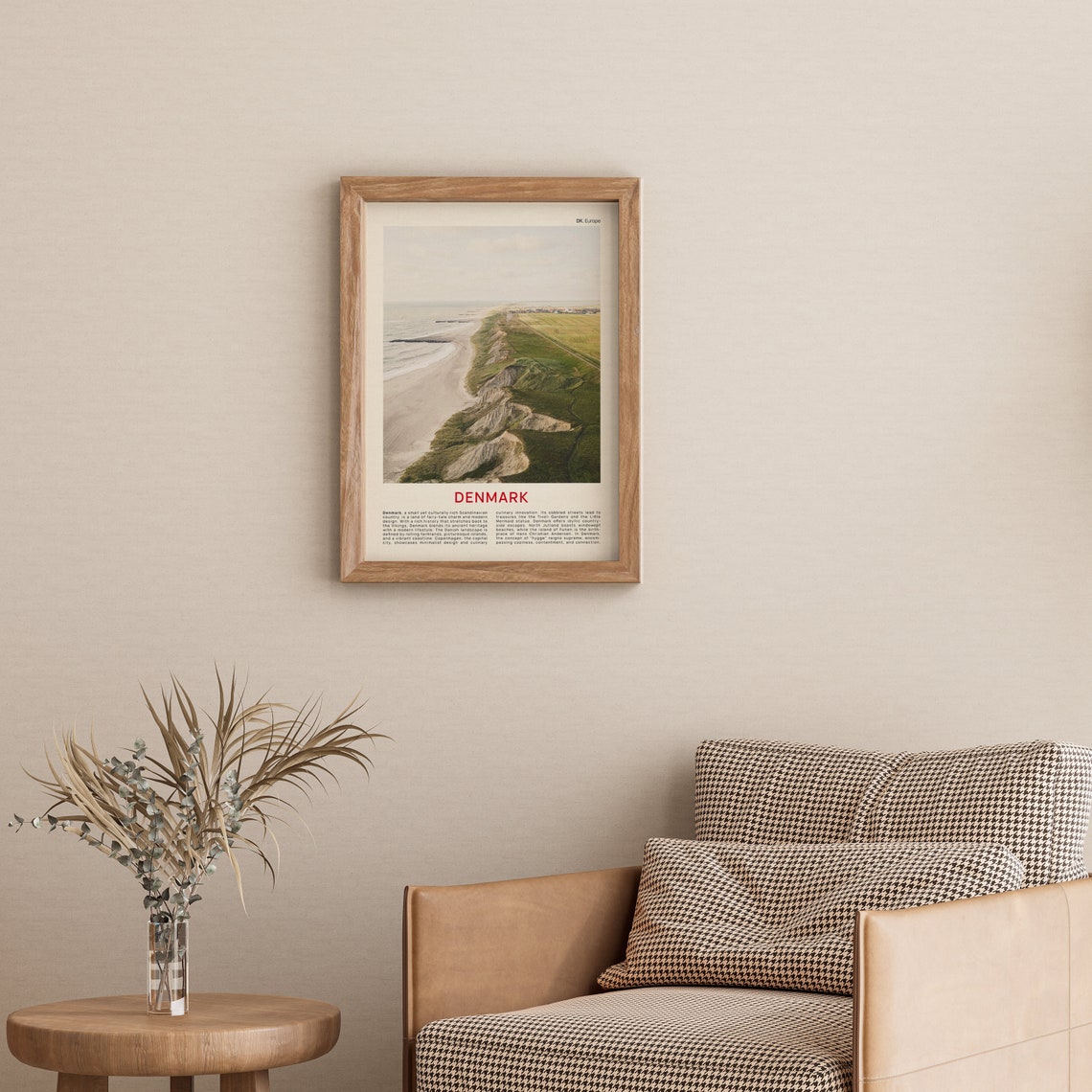 Denmark Coastal Cliffs Sandy Beach Nordic Landscape Photo Poster - Image 3