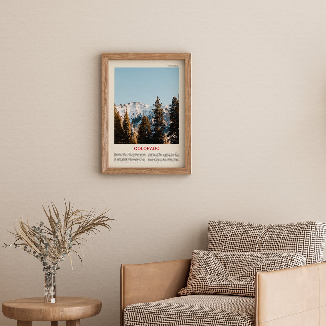 Colorado Snowy Rockies Peak Pine Forest Winter Travel Poster - Image 3