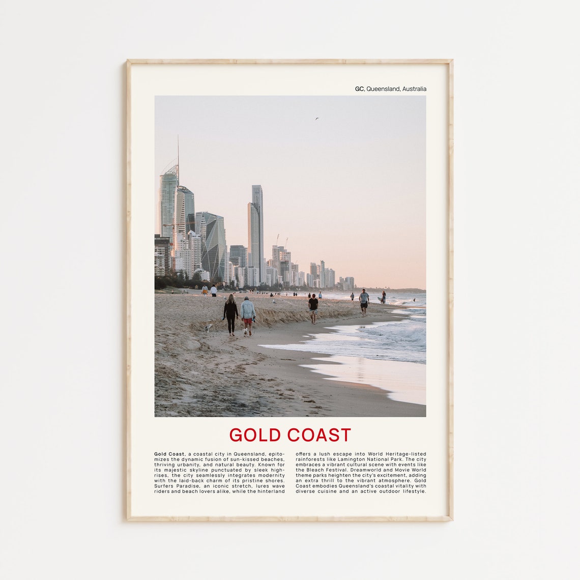 Gold Coast Print Film Photo Gold Coast Wall Art Gold Coast Poster Gold Coast Photo Gold Coast Poster Print Australia Wall Decor Qld