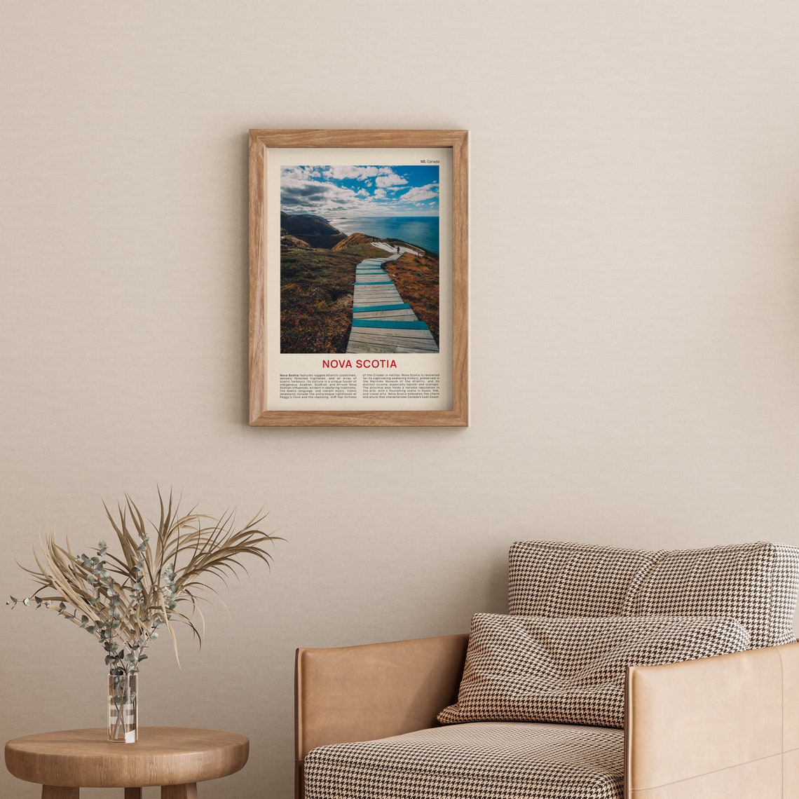 Nova Scotia Cliff Boardwalk Atlantic Coast Canada Travel Poster - Image 3