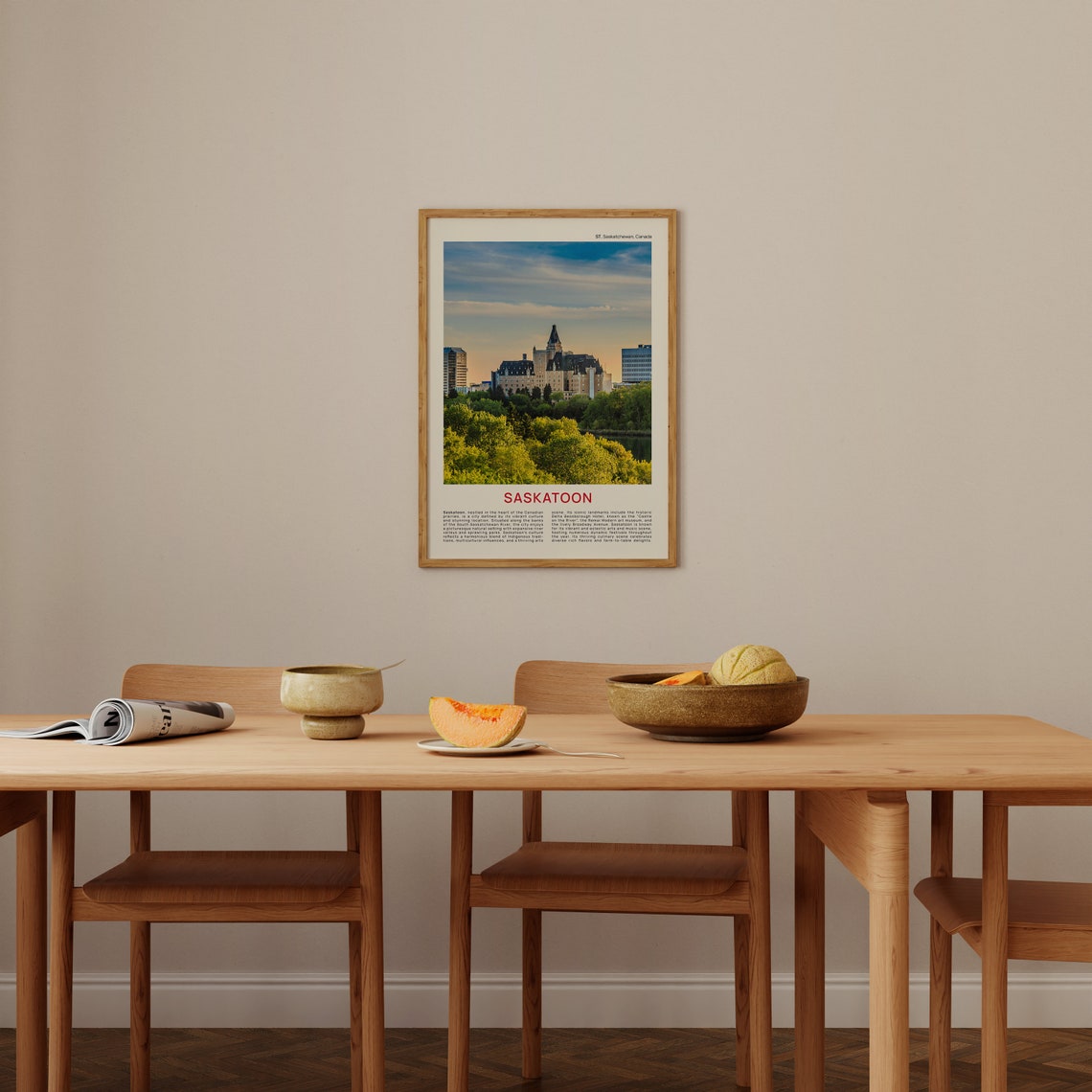 Saskatoon Delta Bessborough Castle Hotel Sunset Travel Poster - Image 4