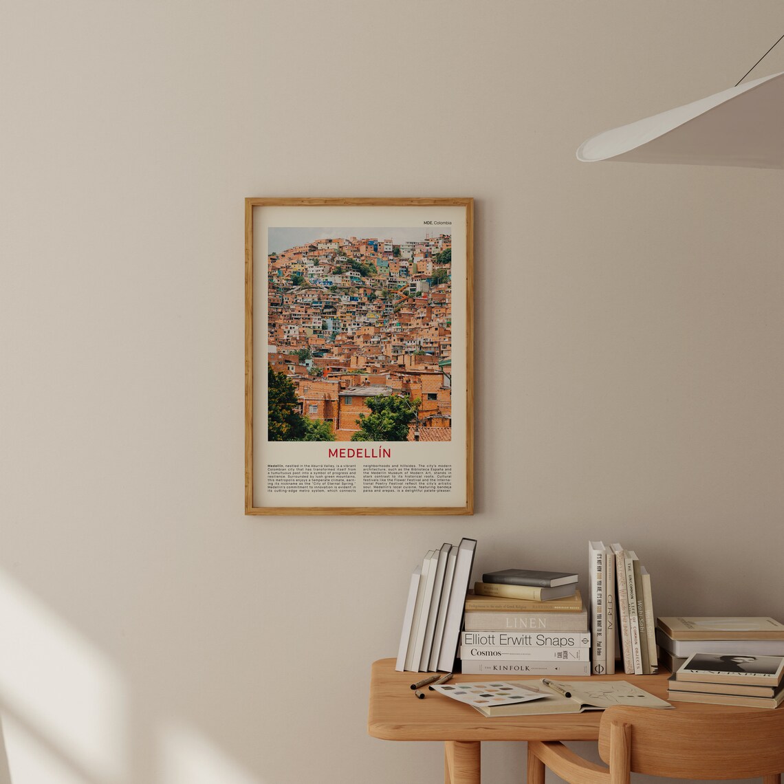 Medellin Colombia Colorful Hillside Houses Film Photo Travel Poster - Image 2