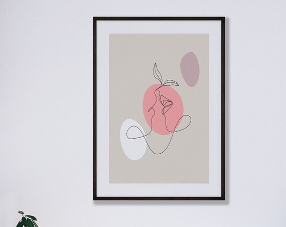 Passion Poster Continuous Line Art Trendy Wall Minimalist Artart