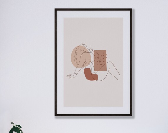 Beauty Poster Continuous Line Art Trendy Wall Drawing Minimalist