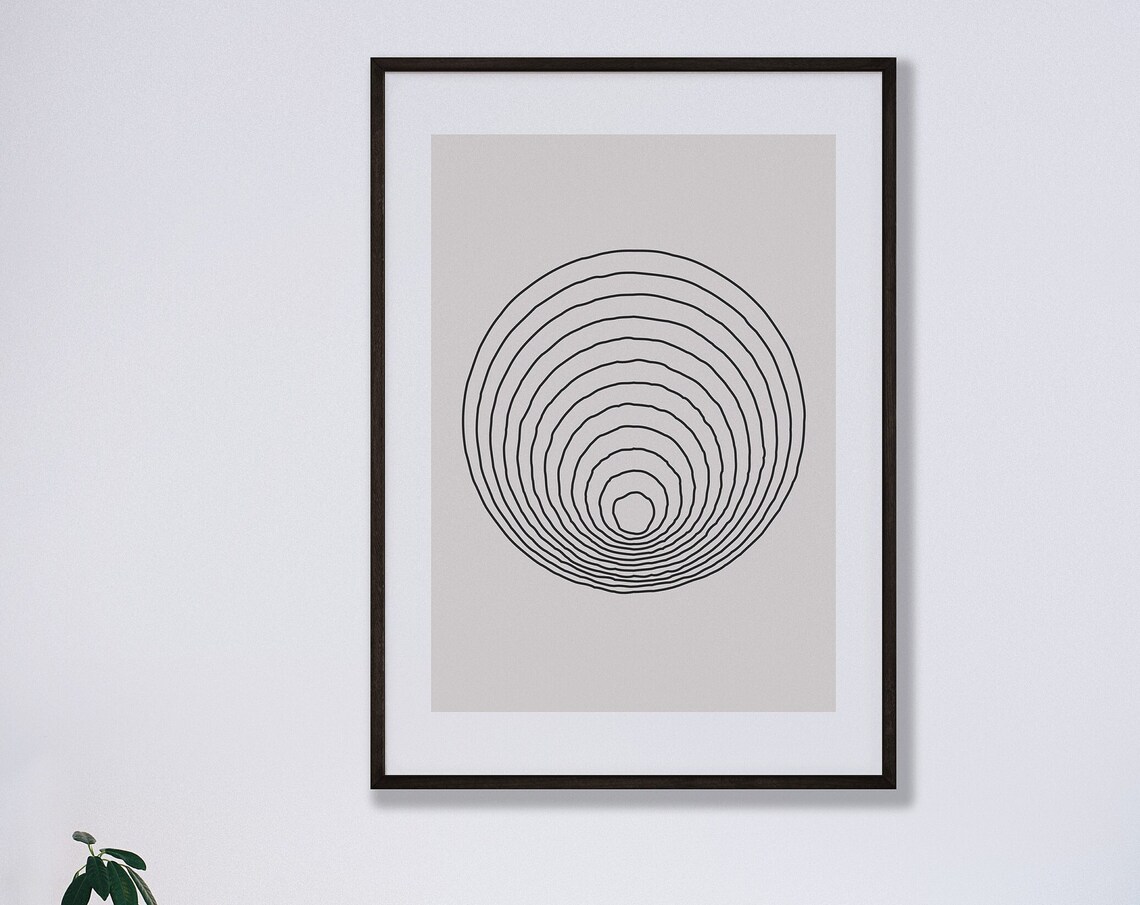 Abstract Shapes Poster Geometry Art Trendy Wall Minimalist