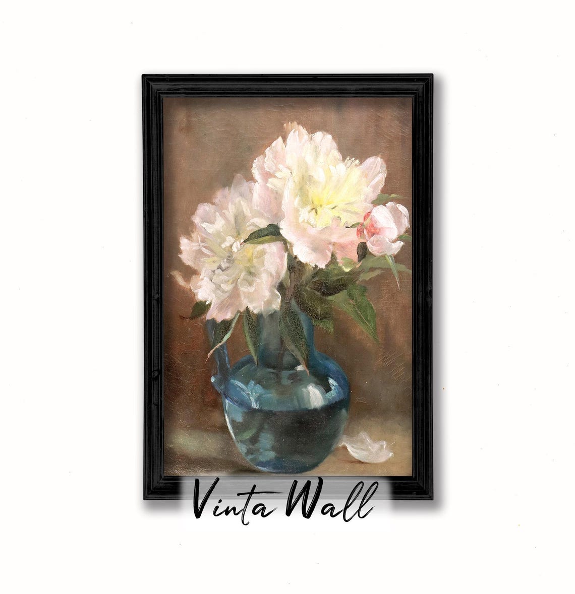 Still Life White Flower Oil Painting Print French Floral Neutral Colour Vintage Art Botanical Country Kitchen Wall Decor Farmhouse - Image 4