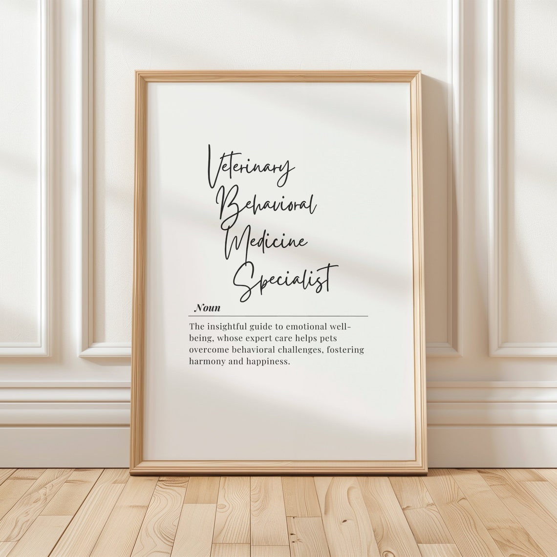 Veterinary Behavioral Medicine Specialist Definition Art Print