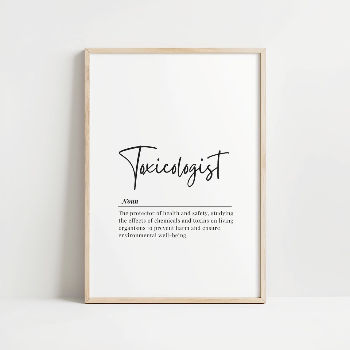Toxicologist Definition Noun Typography Science Decorative Poster