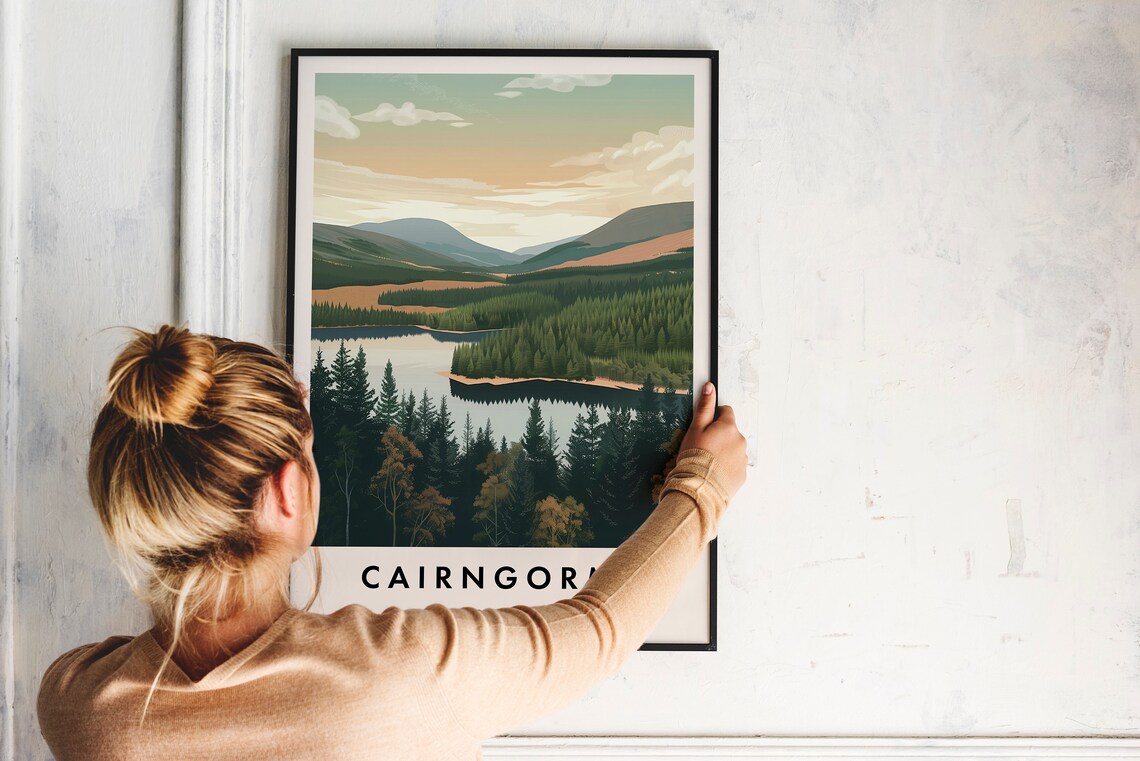 Cairngorms Travel Poster, Scotland Place Print - Image 2