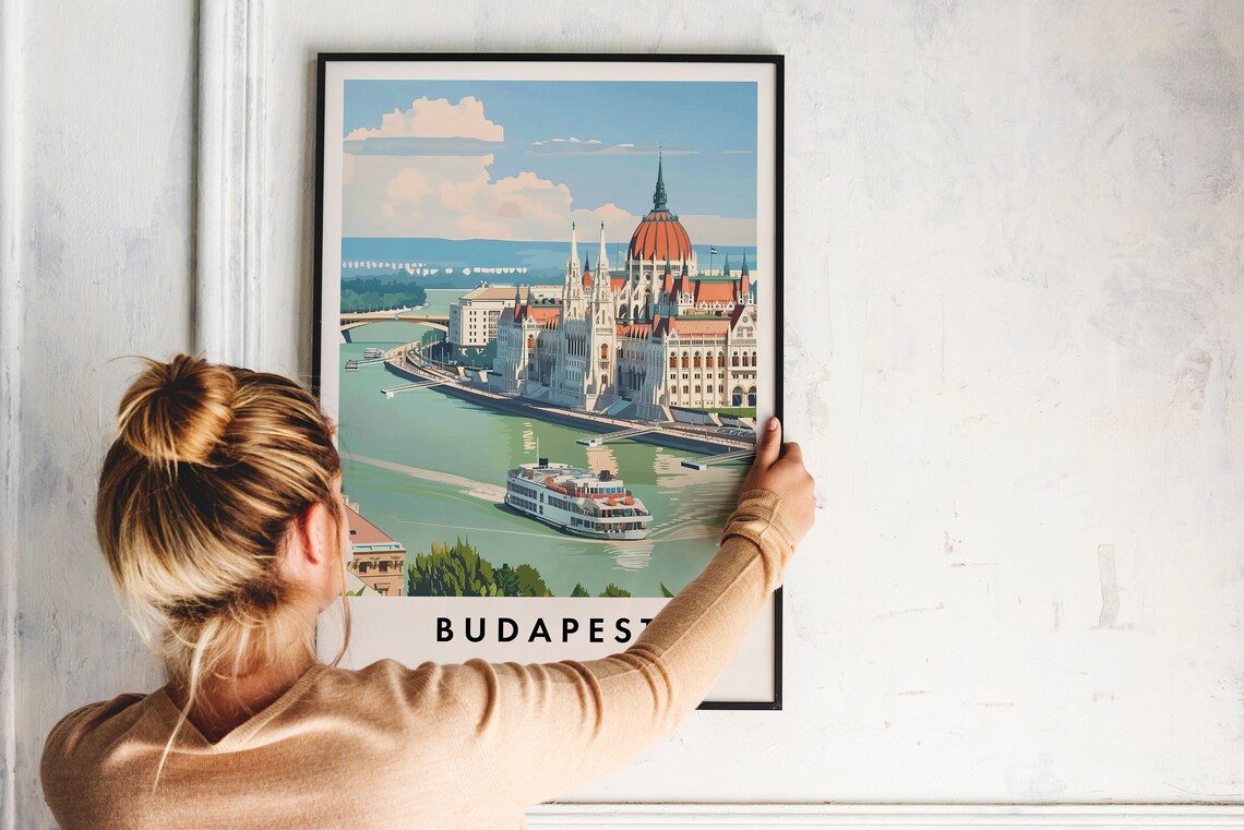 Budapest Travel Poster, Europe Wall Art Print - Image 2