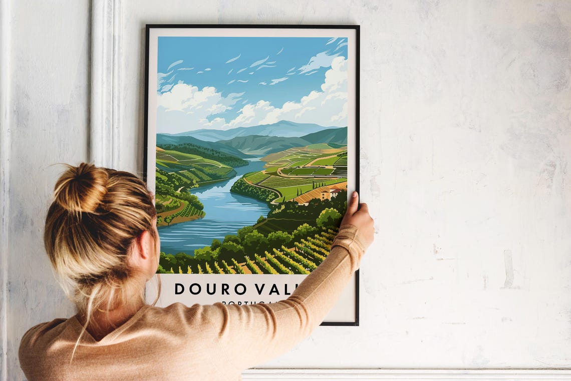 Douro Valley Travel Print Wall Art Douro Valley Poster Portugal Travel Print Travel Lovers Home Decor Wall Art City Travel Poster Gifts - Image 2