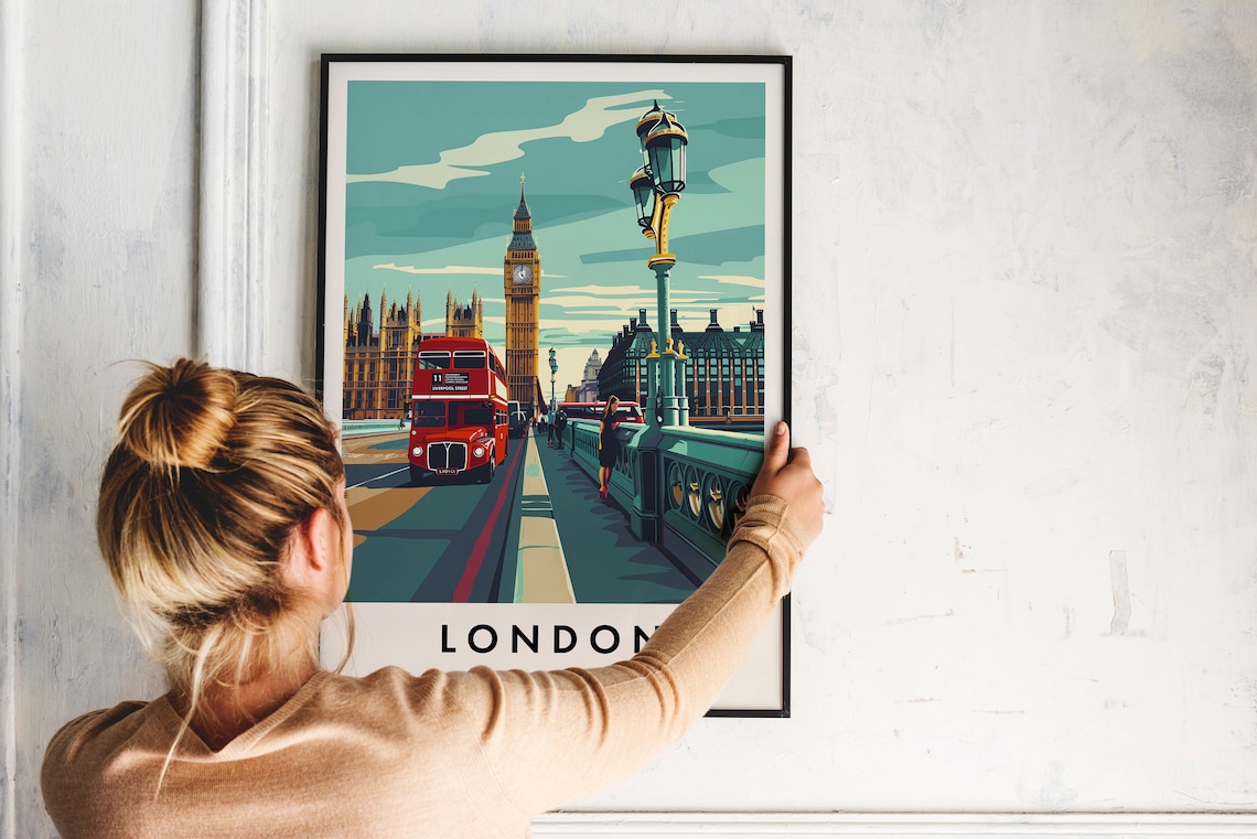 London Travel Poster, Europe Wall Art Print - Image 2