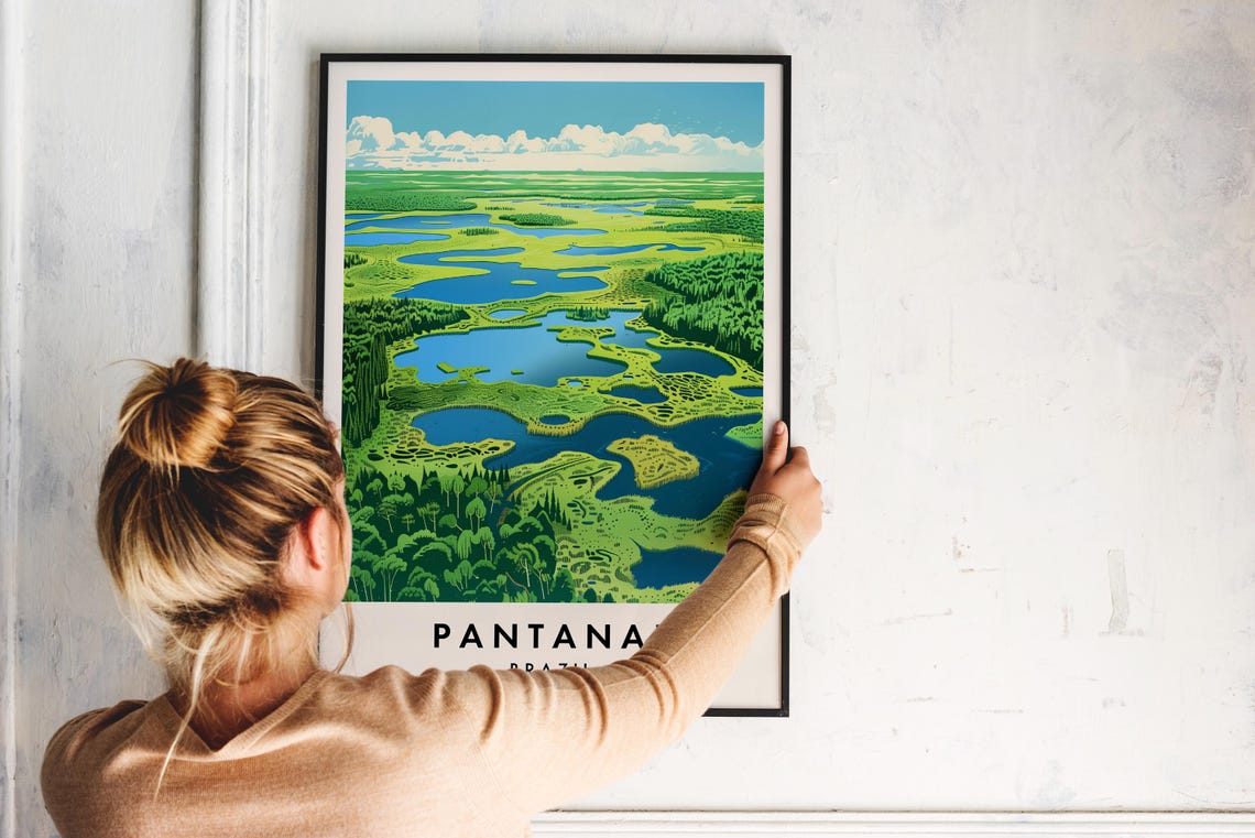Pantanal Travel Print Wall Art Pantanal Brazil Gift Brazil Poster South America Travel Print Travel Lovers Gift Wall Art - Image 2