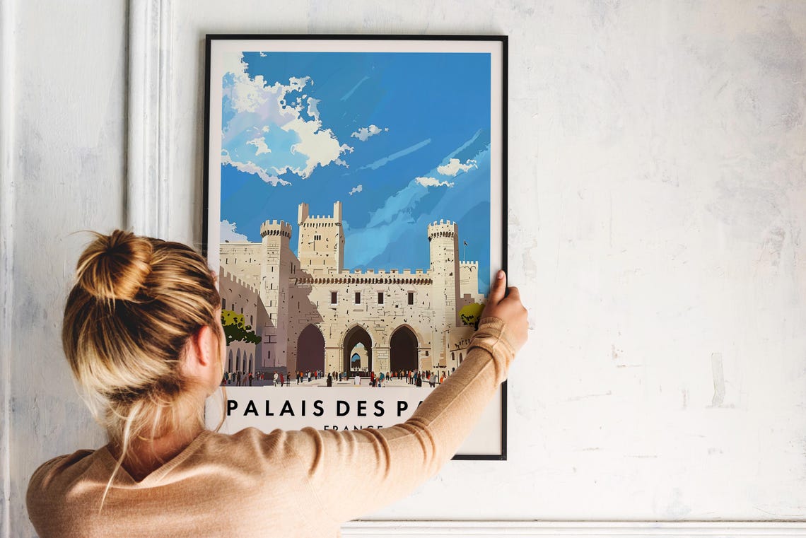 Palais De Papais Travel Print Wall Art Palais De Papais Poster France Travel Print Travel Lovers Home Decor Wall Art City Travel Poster - Image 2