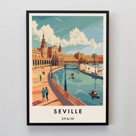 Seville Travel Poster, Europe Wall Decor