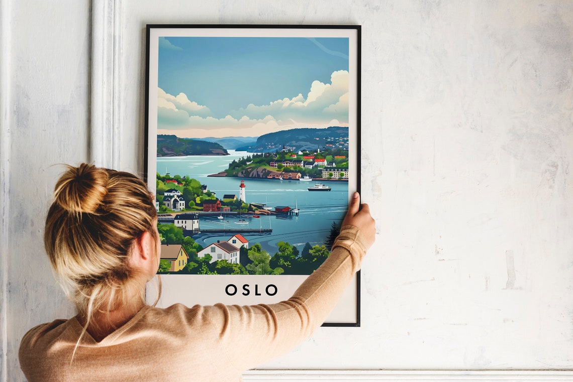 Oslo Travel Print Wall Art Oslo Oslo Print Oslo Travel Poster Oslo Gift Art Oslo Travel Art Travel Gift - Image 2
