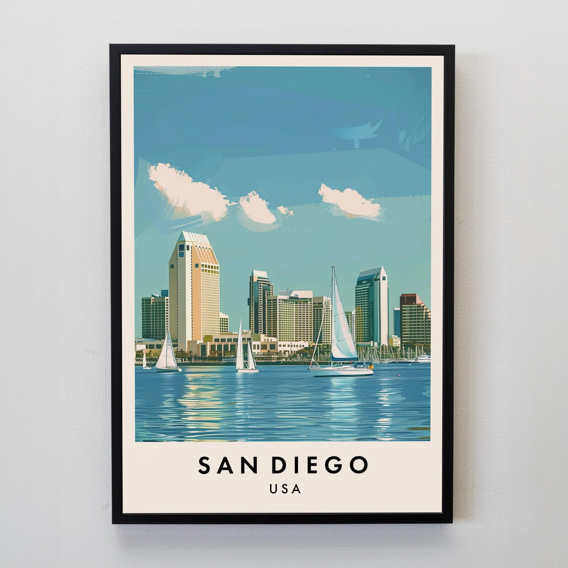 San Diego Travel Print Wall Art San Diego San Diego Print San Diego Poster Usa Gift Art Usa Travel Print Usa Poster