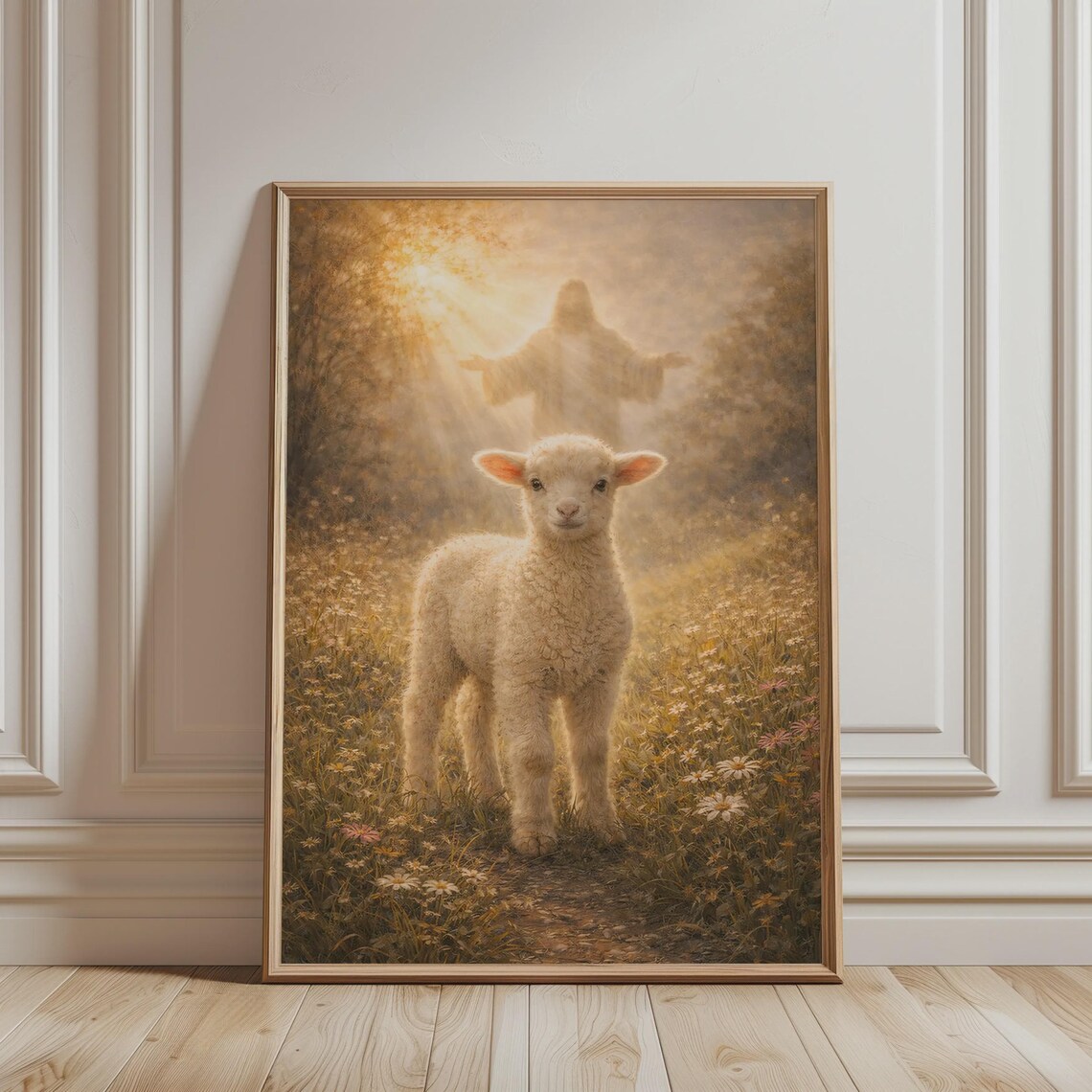 Lamb Wall Art, Biblical Religious Jesus Print