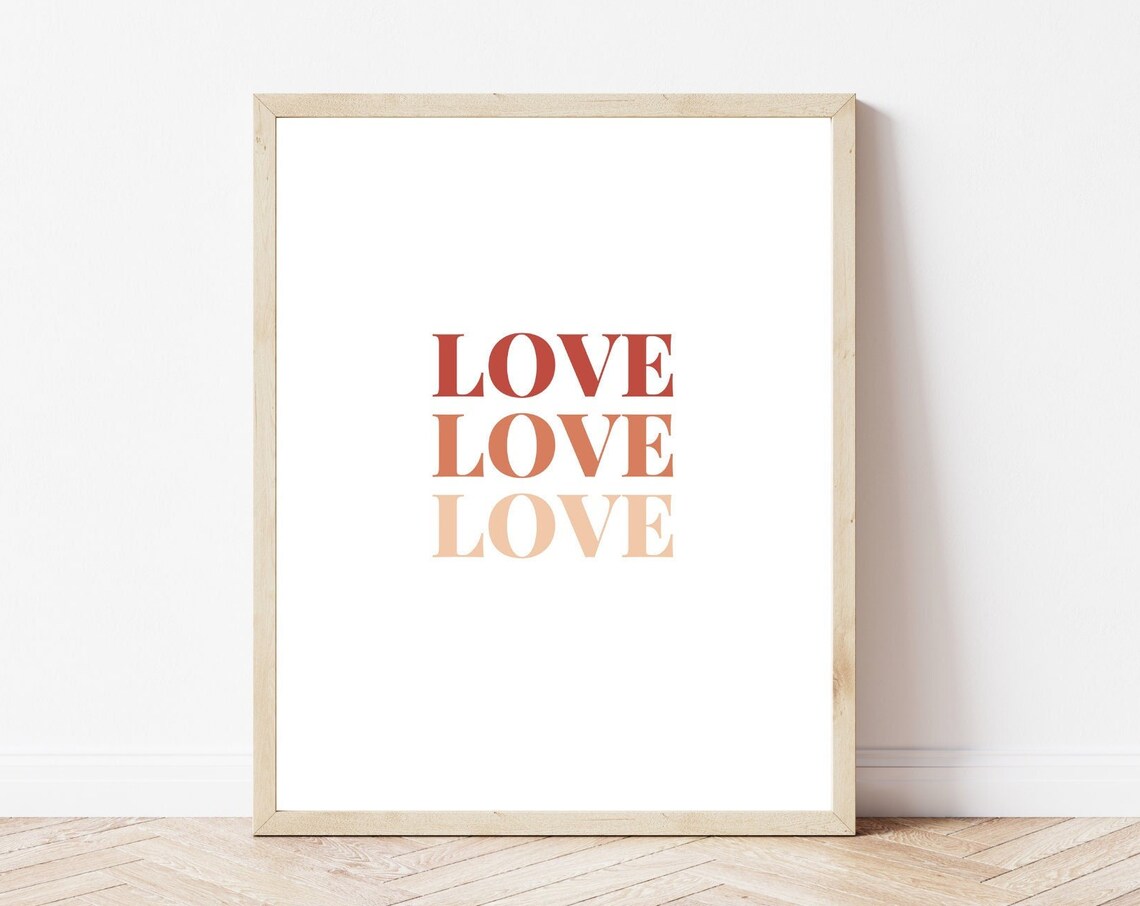 Love Typography Wall Art Print