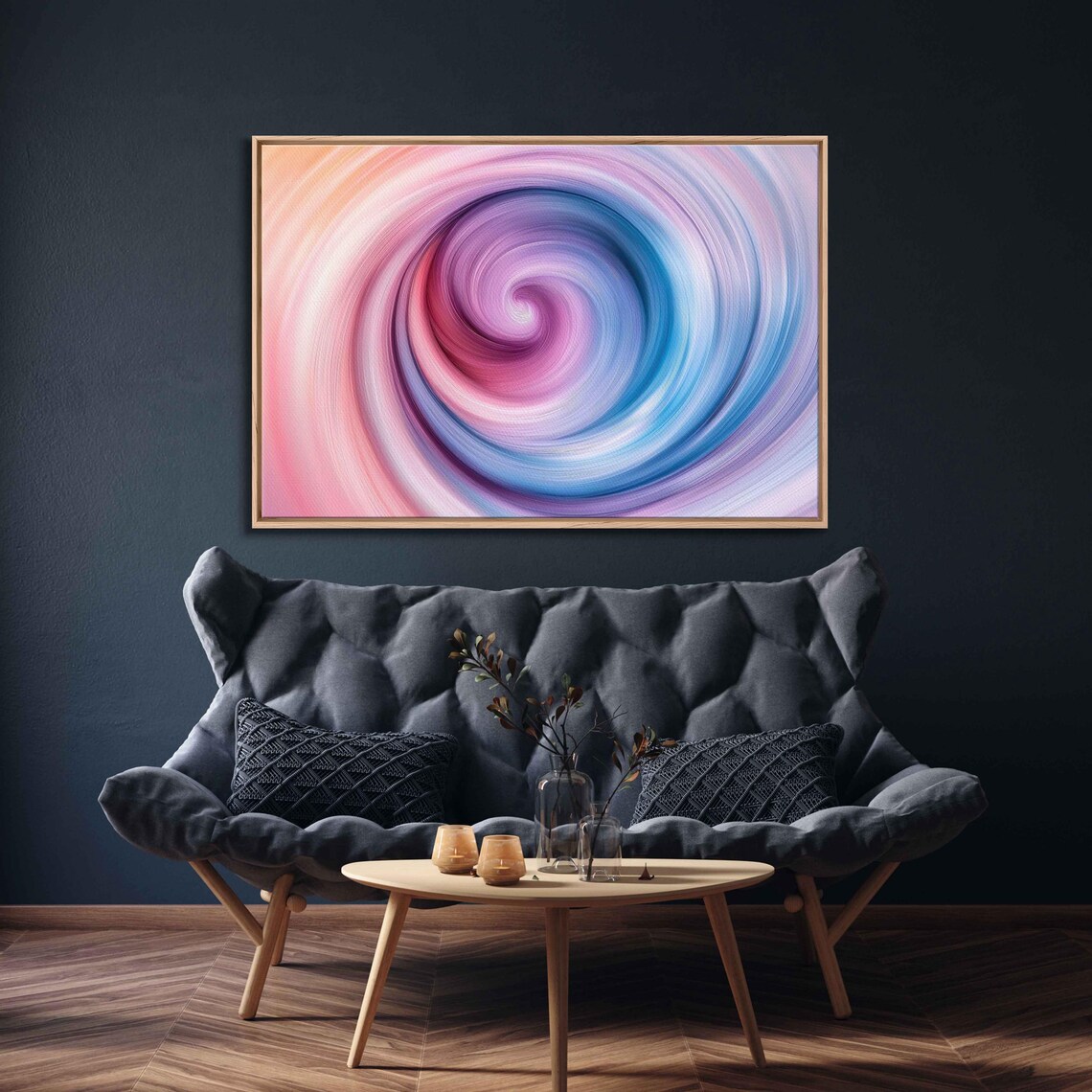 Swirling Pastels Abstract, Dreamlike Tranquility
