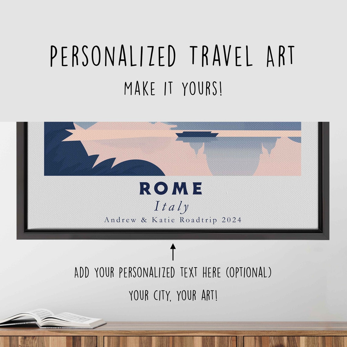 Rome Italy Saint Peters Basilica Tiber Bridge Sunset Wall Art - Image 4