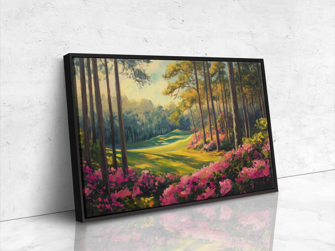 Augusta National Golf Course Azalea Fairway Spring Bloom Golf Poster - Image 4