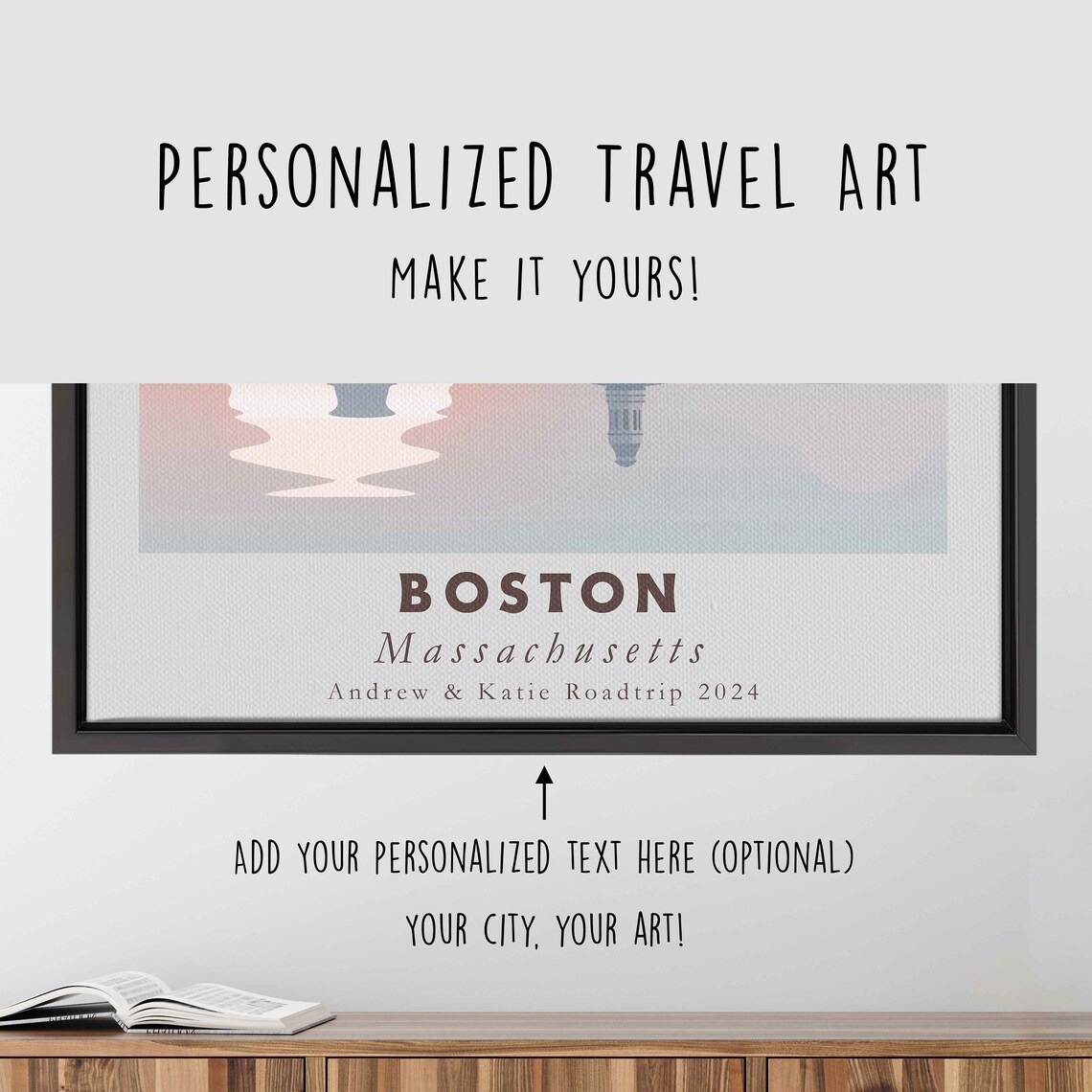 Boston Massachusetts Harbor Sunrise Domed Building Travel Poster - Image 4