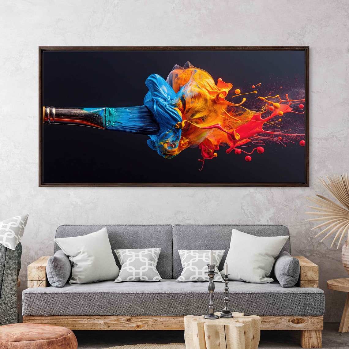 Abstract Paintbrush Splash Art Print - Image 2