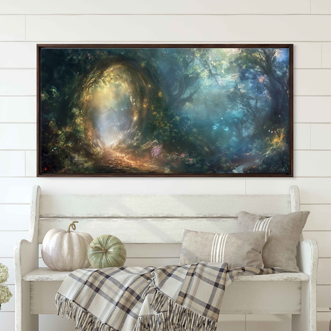 Mystical Portal in Magical Forest, Fantasy Art Print - Image 2