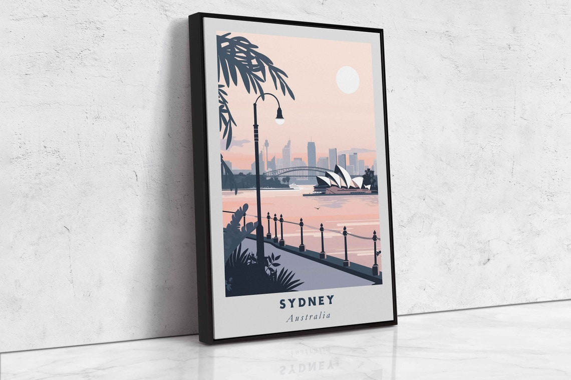 Sydney Australia Opera House Harbour Bridge Waterfront Travel Poster - Image 2