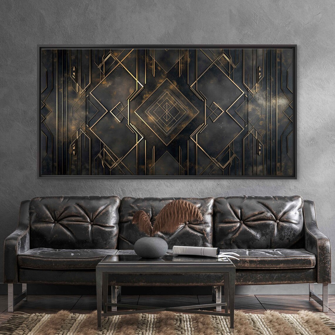 Geometric Symmetry Art Deco Wall Art Print