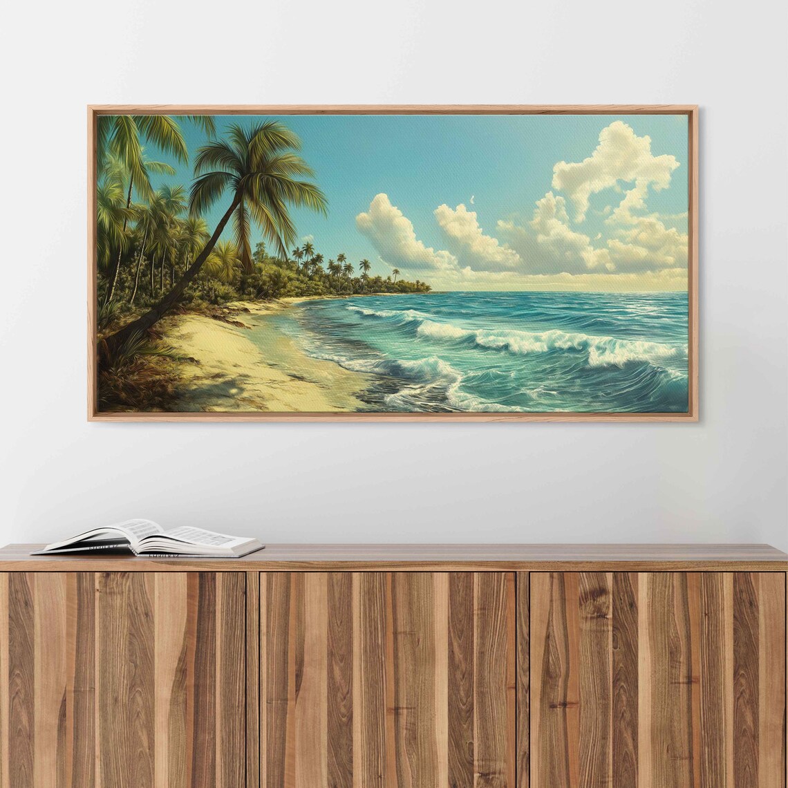 Tropical Ocean Landscape, Palm Trees Serenity - Image 3