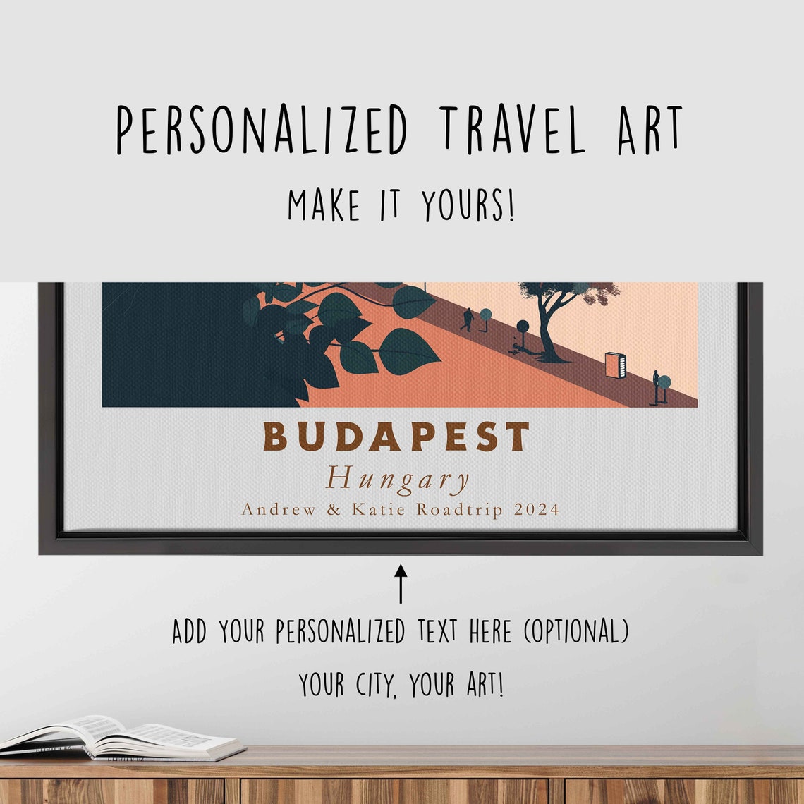 Budapest Hungary Parliament Building Danube River View Travel Poster - Image 4