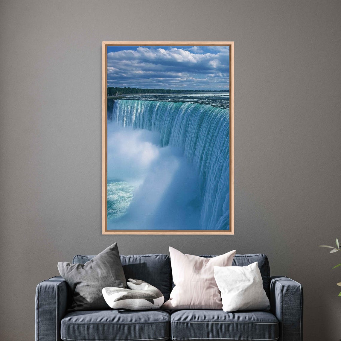 Niagara Falls Close Up Thundering Turquoise Water Mist Detail Poster