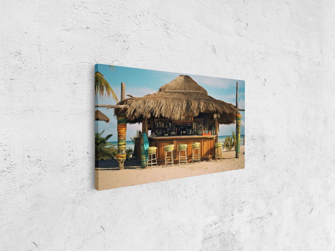 Vacation Island Beach Bar, Tiki Cocktail Art Print - Image 4