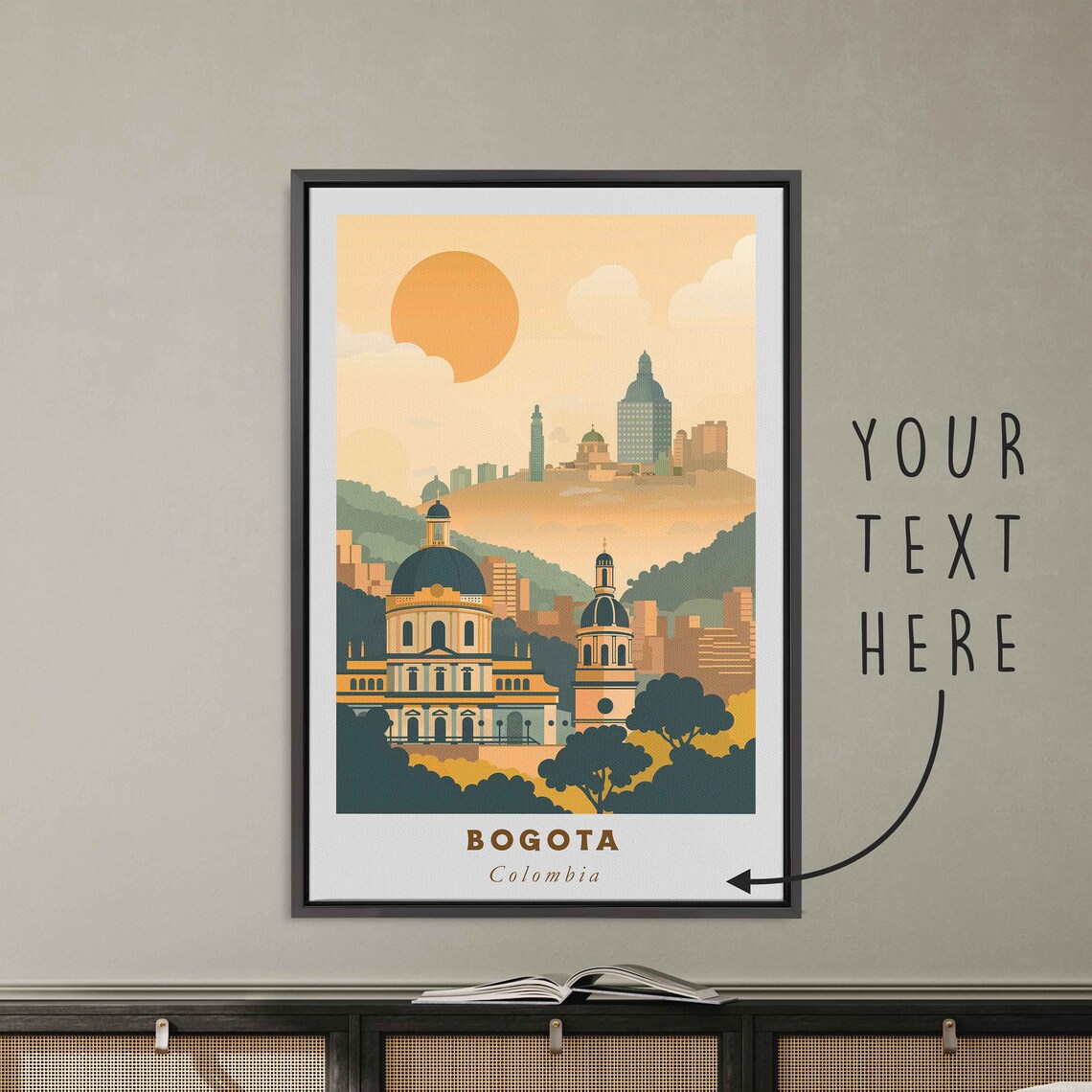 Bogota Colombia Old Town Church Domes Hillside Skyline Poster
