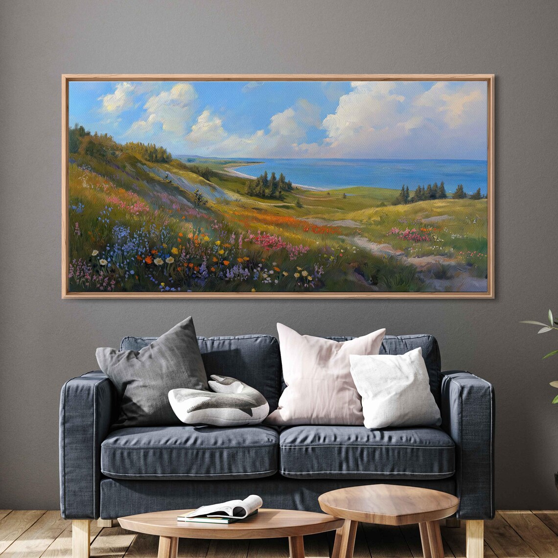 Whistling Straits Wildflower Meadow Lake View Summer Travel Poster - Image 3