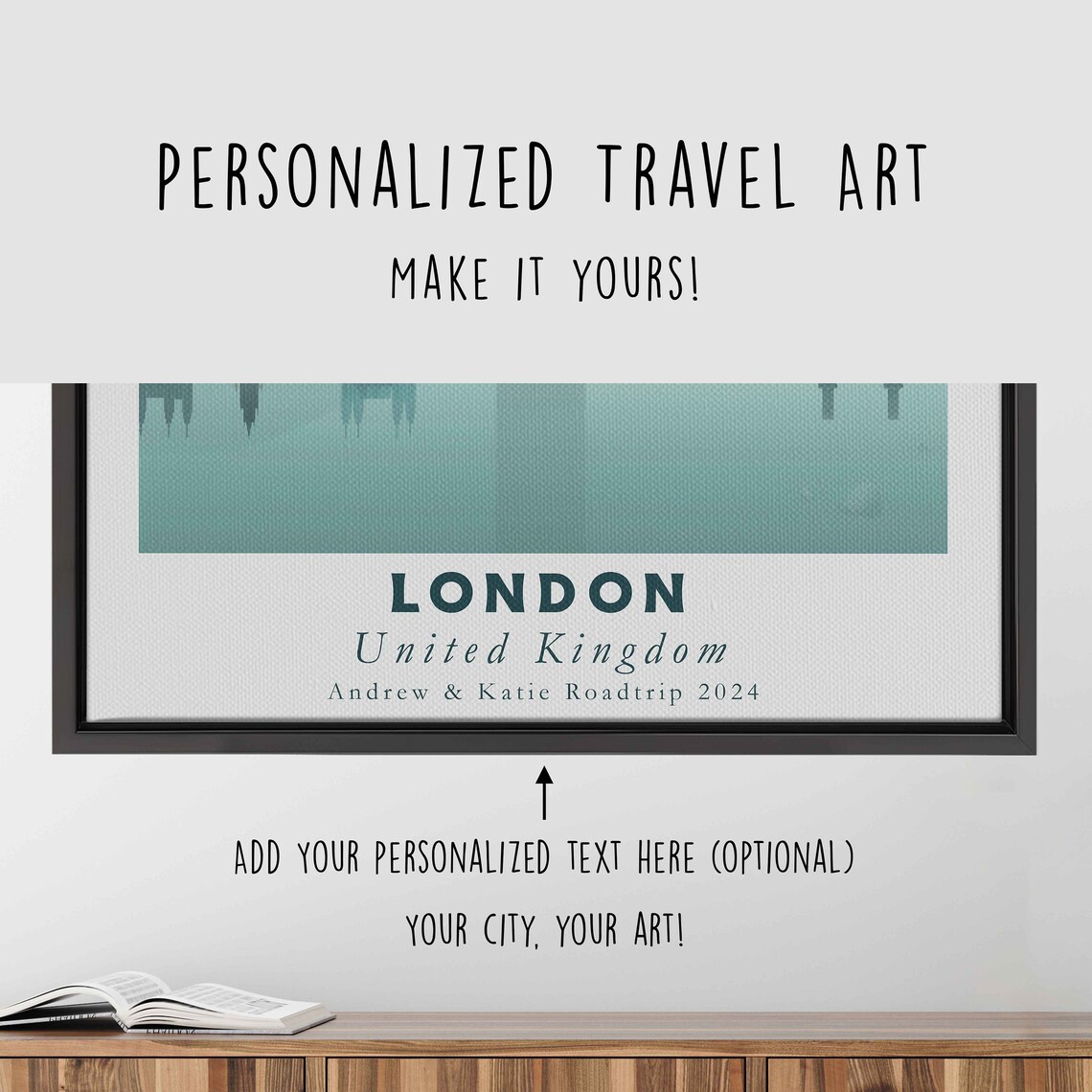London United Kingdom Acrylic Painting Travel Art Framed Wall Art Framed Fine Art Poster Paper Print Travel Home Decor - Image 4