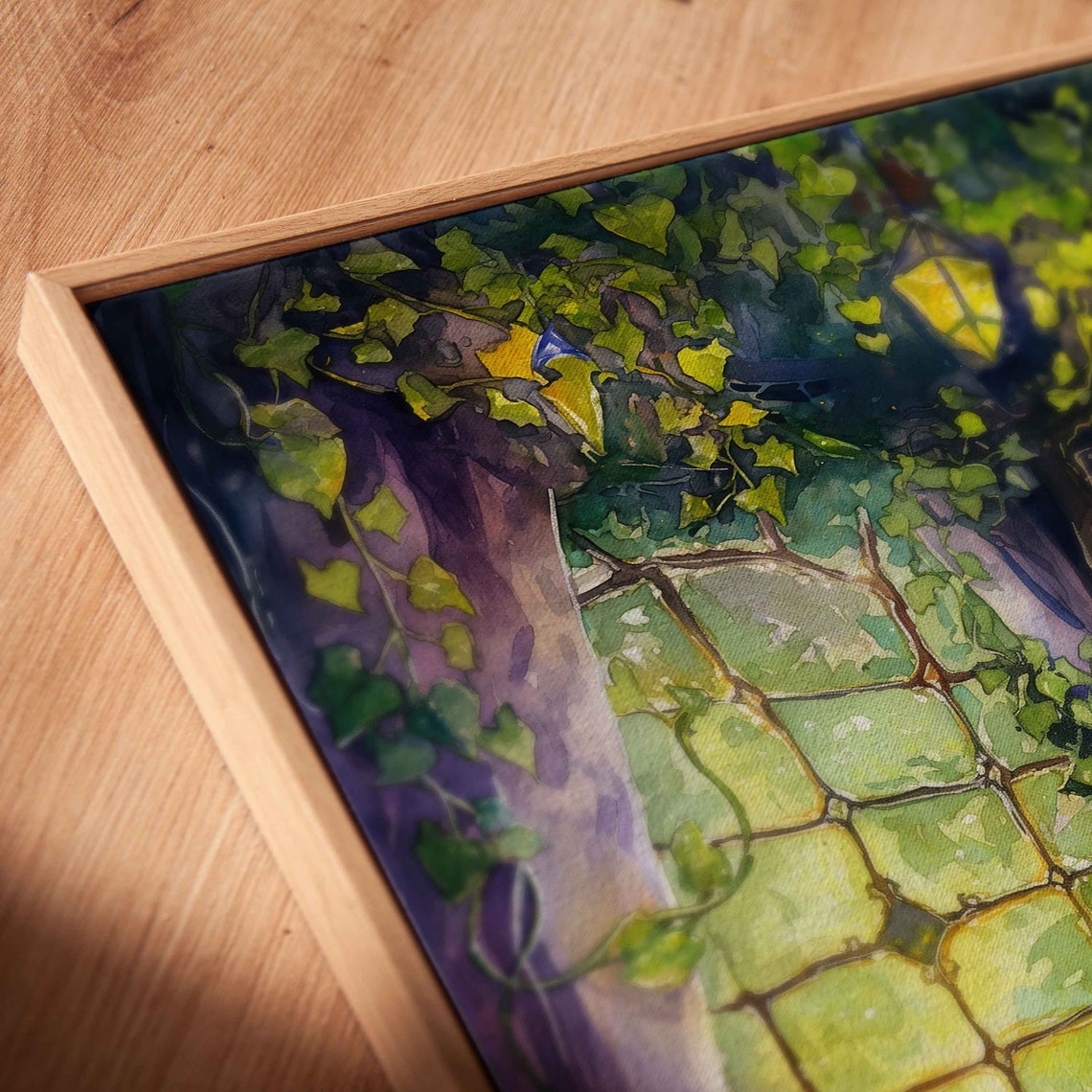 Ivy Covered Cozy Reading Nook Bookshelf Window Candlelight Poster - Image 2