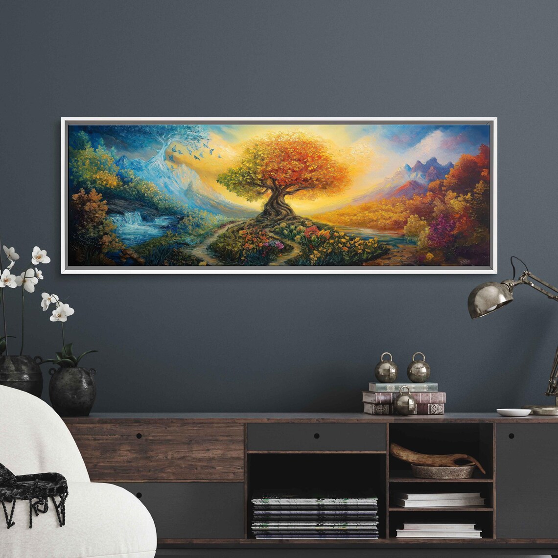 Bodhi Tree Art Print, Vibrant Nature Symbol
