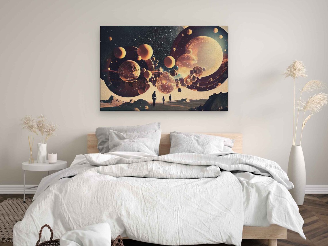 Surrealism Art Space Poster, Abstract Modern Art - Image 3