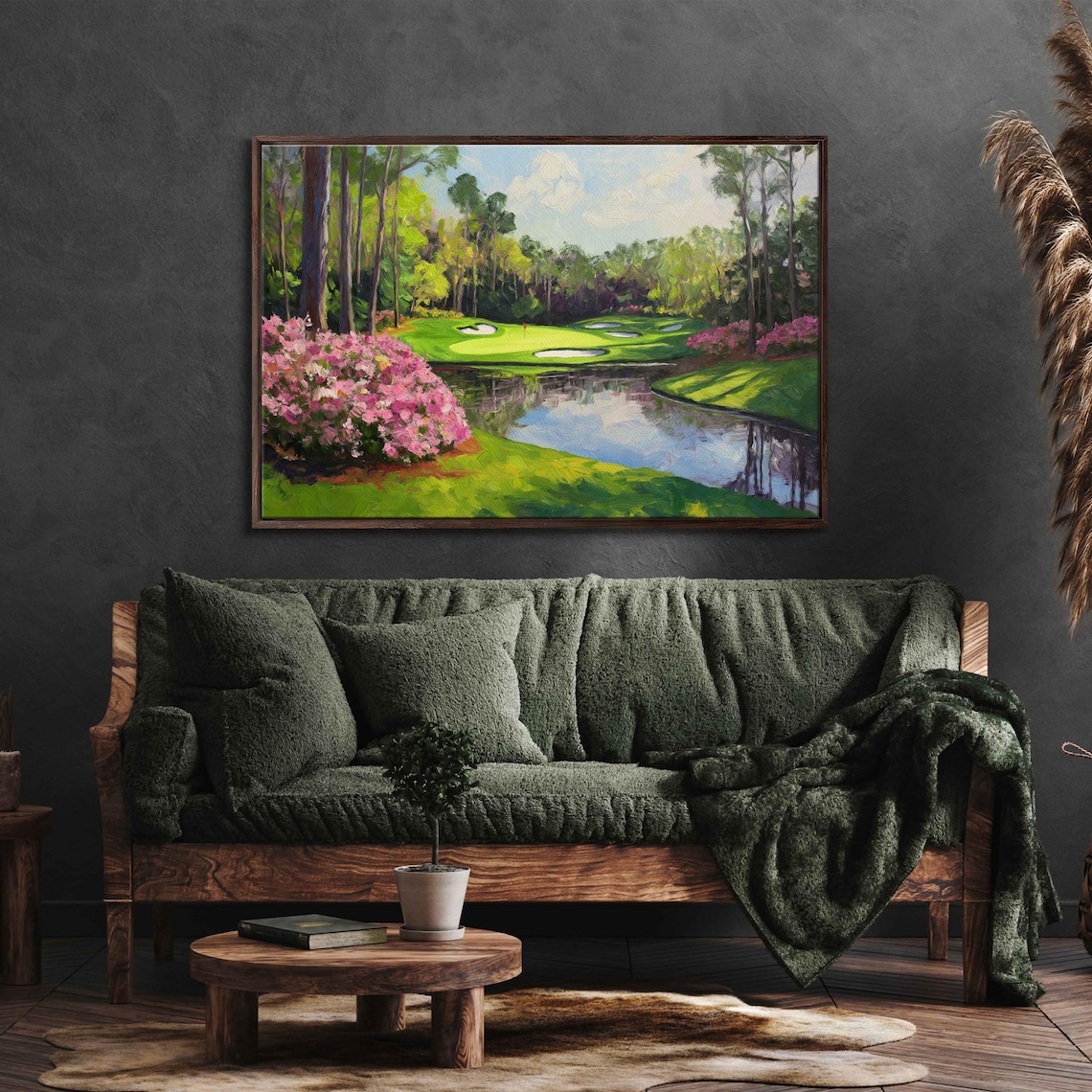 Augusta National Golf Course Green Art Print, Gift for Golfer