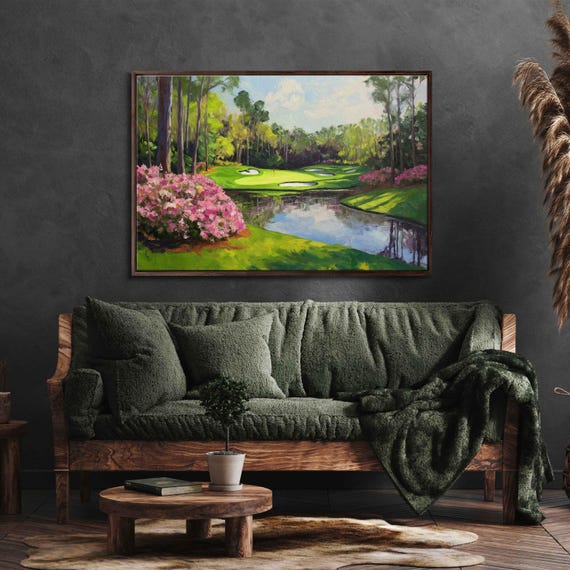 Augusta National Golf Course Green Art Print, Gift for Golfer