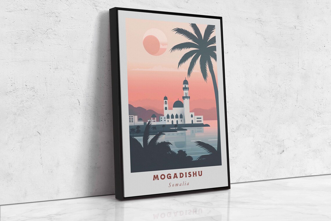 Mogadishu, Somalia Travel Poster Art Print for Home - Image 2