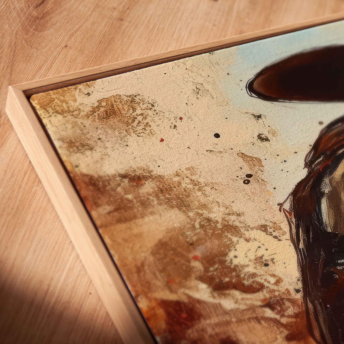 Cowboy Firing Revolver Blue Orange Muzzle Blast Panoramic Poster - Image 2