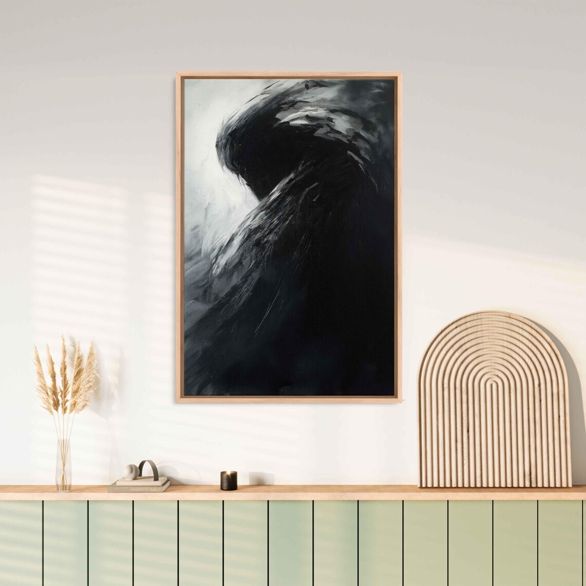 Modern Abstract Monochrome Art Print, Light And Shadow - Image 3