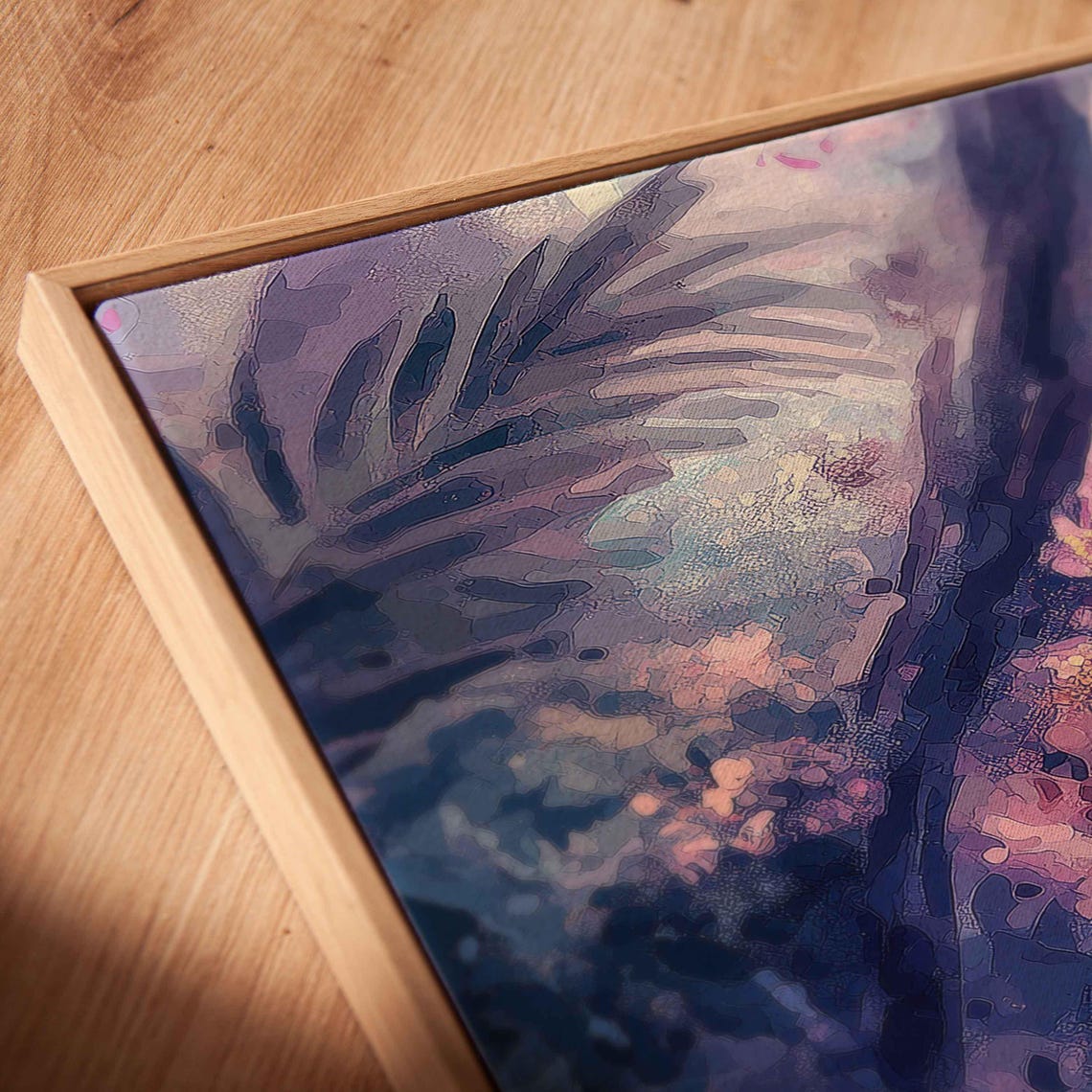 Lion Walking Through Ethereal Pastel Forest Fantasy Blossom Art Poster - Image 2