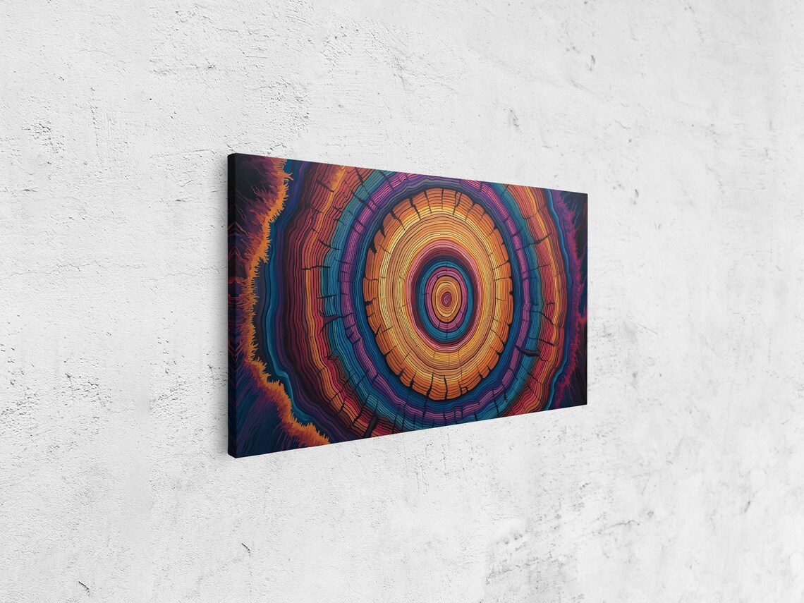 Tree Rings Mandala, Abstract Nature Design - Image 4