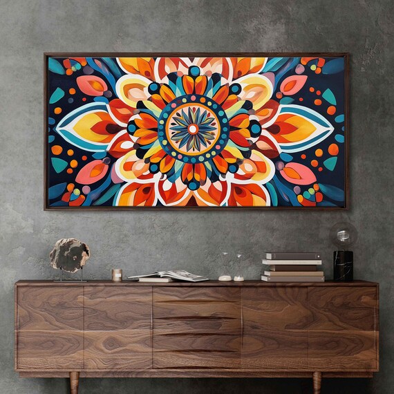 Colorful Mandala Design, Intricate Patterns Art Print