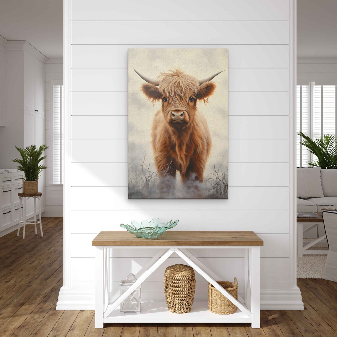 Highland Calf Watercolor Art Print, Farm Animal Decor - Image 3